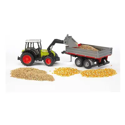 Bruder Claas Nectis 267F With Frontloader & Tipping Trailer 1:16 Scale