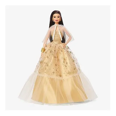 2023 Holiday Barbie Doll, Seasonal Collector Gift, Barbie Signature, Golden Gown and Displayable