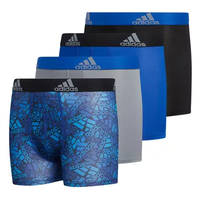 adidas Kids-Boy's Performance Boxer Briefs Underwear (4-Pack) Adi Multi Collage Team Royal Blue/