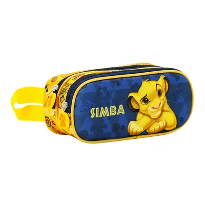 Lion King Simba Rest-3D Double Pencil Case, Dark Blue