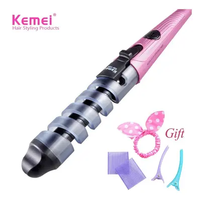 Electric Hair Curler Professional Spiral Curling Styling Hair Modeler 35D|Curling Irons(Purple)