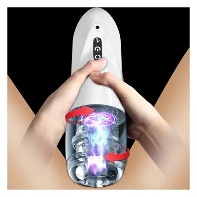 Automatic Telescopic Rotation Male Masturbator adjustable Modes pussy adult Masturbator Cup Elec