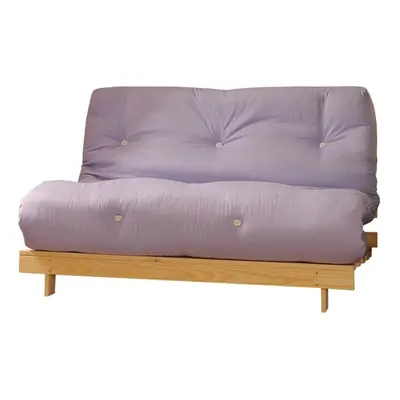 (Lilac, Small Double) Comfy Living Albury Futon Sofa Bed