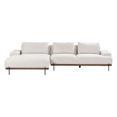 Right Hand Corner Fabric Sofa Beige MARIFERD