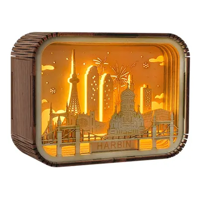 (Harbin, Plug-in model) Creative gifts home decoration desktop ornaments travel commemorative gi