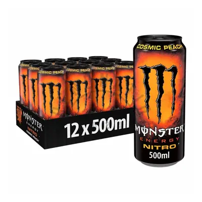 (12 x Nitro Cosmic Peach) Monster Energy Drink | 500ml Cans | Assorted Flavors