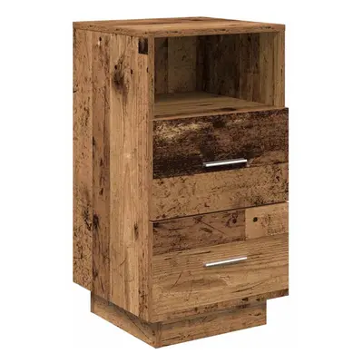 (Old wood, pcs) vidaXL Bedside Cabinets pcs with Drawers White 36x36x68 cm bedside table