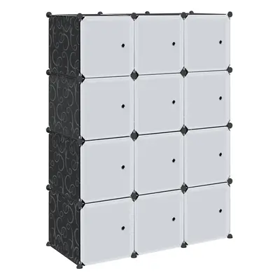 vidaXL Storage Cube Organiser with Cubes and Hanging Rods PP