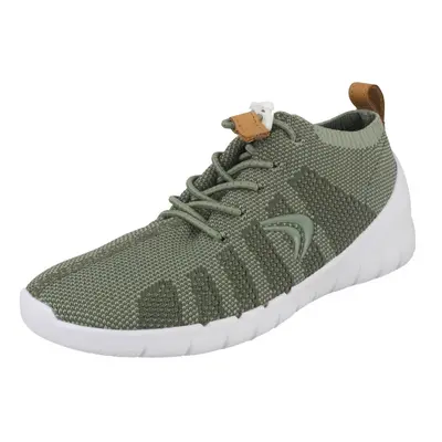 (UK Child, Khaki (Green)) Childrens Boys Girls Clarks Casual Trainers Sprint Aero - G Fit