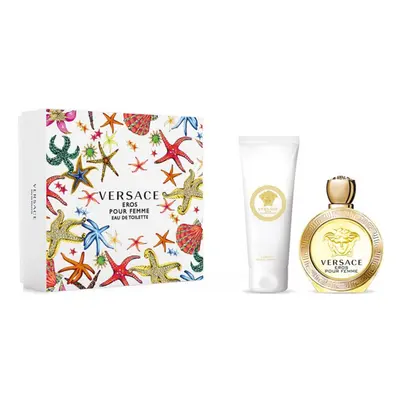 Versace Eros Pour Femme Gift Set 100ml EDT Spray + Body Lotion 150ml