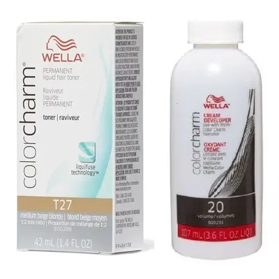 (Medium Beige With Cream Developer -106ml) Wella Blonde Colour Charm | Permanent Liquid Hair Ton