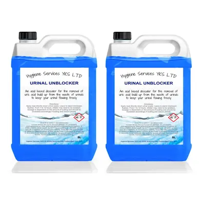 10L URINAL Descaler Cleaner URIC ACID scale limescale BLUE Unblocker