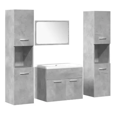 (concrete grey, x 38.5 x cm) vidaXL Bathroom Furniture Set Chipboard Wall Mirror Multi Sizes Mul