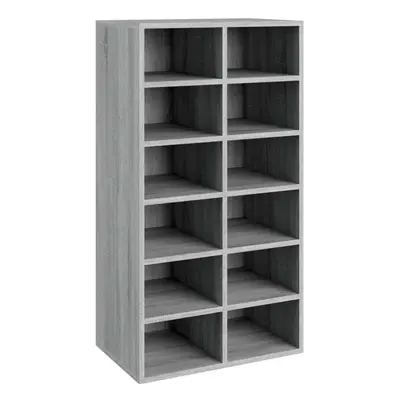 (Grey sonoma) vidaXL Shoe Rack Entryway Shoe Shelf Cabinet Shoe Cupboard Engineered Wood