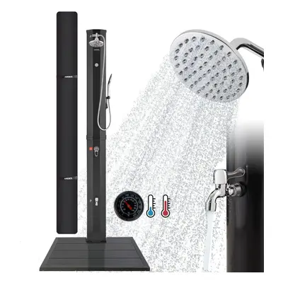 AREBOS Solar Shower L | with Hand Shower & Thermometer | Water Temperature up to 60C Pool Shower