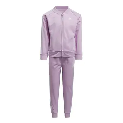 adidas girls Zip Front Classic Tricot Jacket and Joggers Set Clear Li