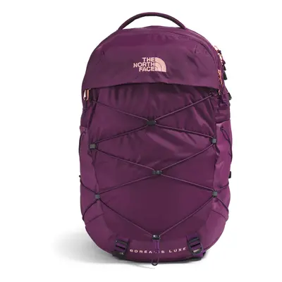 THE NORTH FACE Womens Borealis Luxe Commuter Laptop Backpack Black Currant PurpleBurnt Coral Met