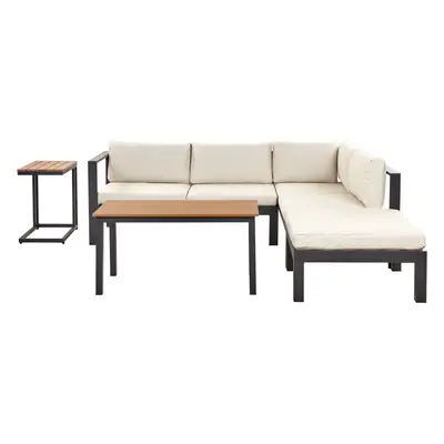 Corner Sofa Lounge Set MESSINA Metal Beige