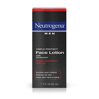 Neutrogena Men Triple Protect Face Lotion with Sunscreen SPF 1.70 oz (Pack of 4)