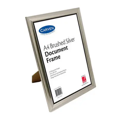 (Silver Brushed) Carven Document Frame A4