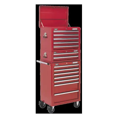 Topchest, Mid-Box & Rollcab Combination Drawer with Ball-Bearing Slides - Red