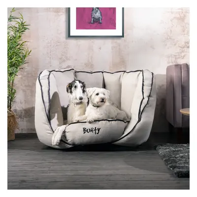 (X-Large, Capri Oatmeal) Bunty Oyster Dog Bed | Extra Plush Base and High Walls