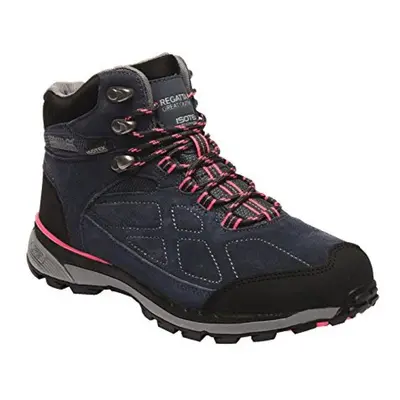 (7 UK, Navy/Duchess Pink) Regatta Womens/Ladies Samaris Suede Walking Boots