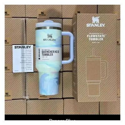 Stanley Quencher H2.0 FlowState oz Insulated Mug Stanley Mug Liquid (Tie-Dye Blue)