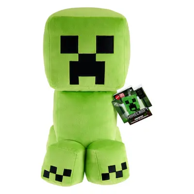 Minecraft Creeper 16-in Scale Jumbo Plush Figure with Pixelated Design & Game-Authentic Details