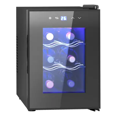 HOMCOM Mini Beer and Wine Fridge, Bottle, with Glass Door, Touch Screen