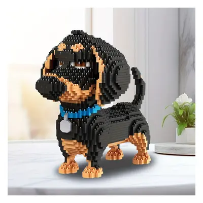 (6113) 2100pcs Building Blocks Sets, Cute Animal Dachshund Dog, Holiday Gift, Room Decoration