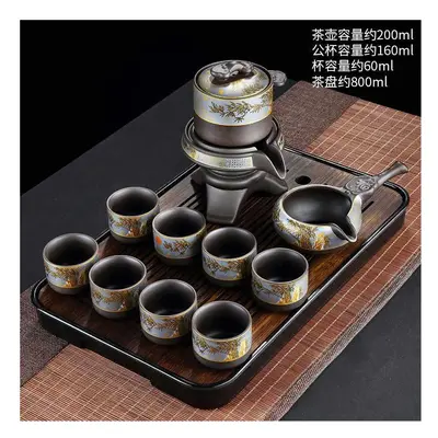 (Qianchuan (Black)+Purple Sand Bamboo Charm Automatic Matching Cups 128) New Kung Fu Tea Cup Hou