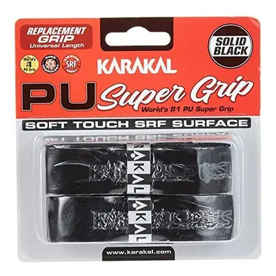 Karakal PU Supergrip Replacement Racquet Grip - tennis/badminton / squash x Grip (Black)