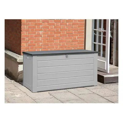 Winnipeg 680L PP Outdoor Storage Box Container W Gas Lift Litre Seat Grey