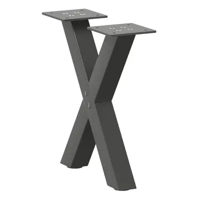 (anthracite, x (30-31) cm (40 mm)/ pcs) vidaXL Dining Table Legs X-Shaped Desk Legs Kitchen Meta