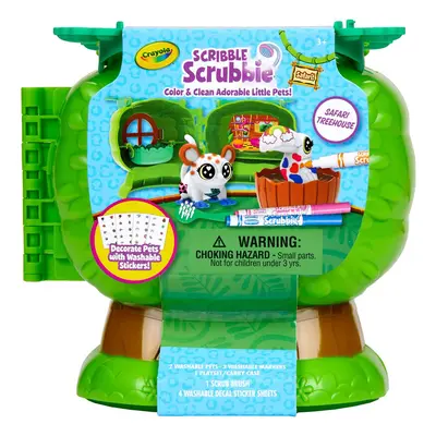 Crayola Scribble Scrubbie Pets Safari Treehouse Toy Storage Case Gift for Boys & Girls