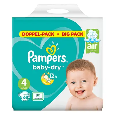 Pampers Baby-Dry Size 68 Nappies for Breathable Dryness Pack of