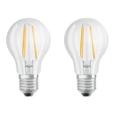 Osram LED Base Classic A, in piston shape with E27 Socket, Non-Dimmable, K, Flam Colour Clear, W