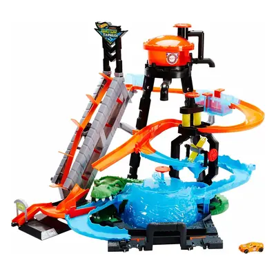 Hot Wheels FTB67 City Gator Car Wash Play Set with Diecast and Mini Toy Car