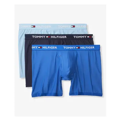 Tommy Hilfiger Men's Micro Classic Boxer Brief Blue Multi (3 Pack) X