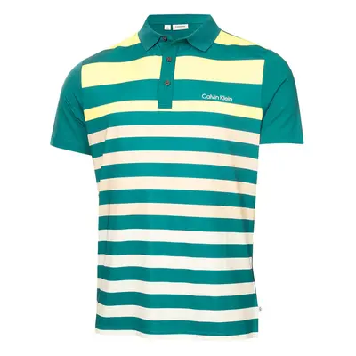 (M, Sea Green) Calvin Klein Mens Somerset Lightweight Wicking Stretch Golf Polo Shirt