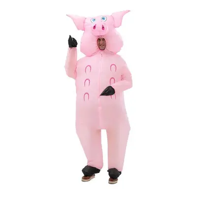 (Pig) Fun Inflatable Animal Costume Halloween Cosplay Carnival Masquerade Set