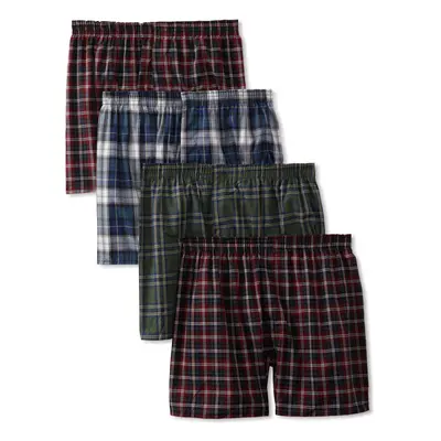 Fruit of the Loom Men's 5Pack Plaid Boxer Shorts Boxers Underwear