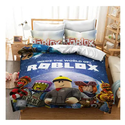 (Pattern 01, Double) ROBLOX Bedding Single Double Duvet Cover Cartoon