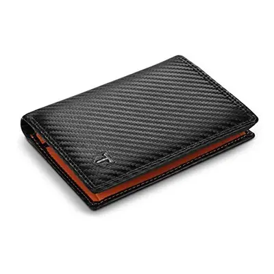 TEEHON Wallets Mens RFID Blocking Carbon Fibre Leather Mens Wallets with Credit Card Holders, ID