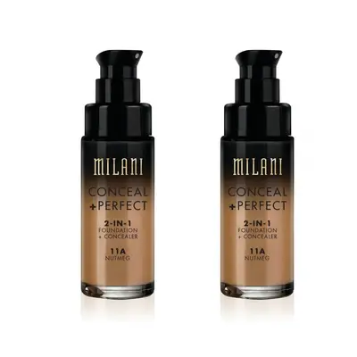 Milani Conceal And Perfect In Foundation + Concealer Nutmeg 30ml x2