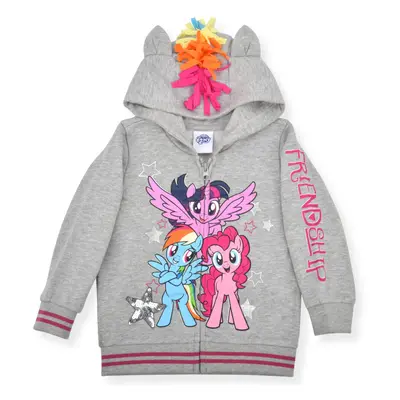 Hasbro My Little Pony Girls Rainbow Dash Twilight Sparkle and Pinkie Pie Zip Up Hoodie for Toddl