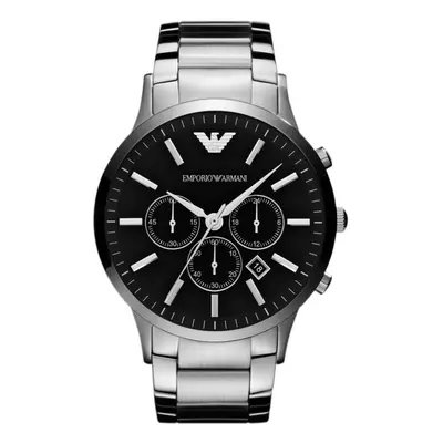 Emporio Armani Sportivo Chronograph Black Dial Steel Mens Watch Ar2460