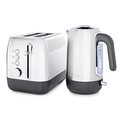 Edge Stainless Steel Kettle & Toaster Set | 1.7 Litre, 3KW Electric Kettle with Still-Hot Illumi