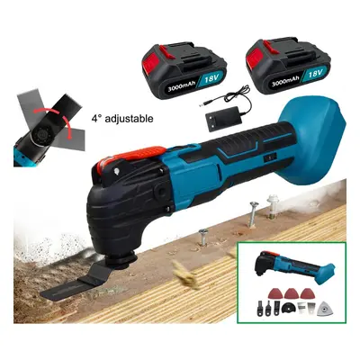 Compatible with Makita Battery Cordless brushless Oscillating Multi Tool Speed+2x3.0A battery+ch